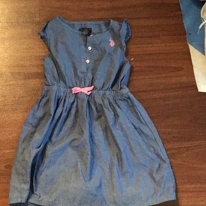 A denim polo dress
